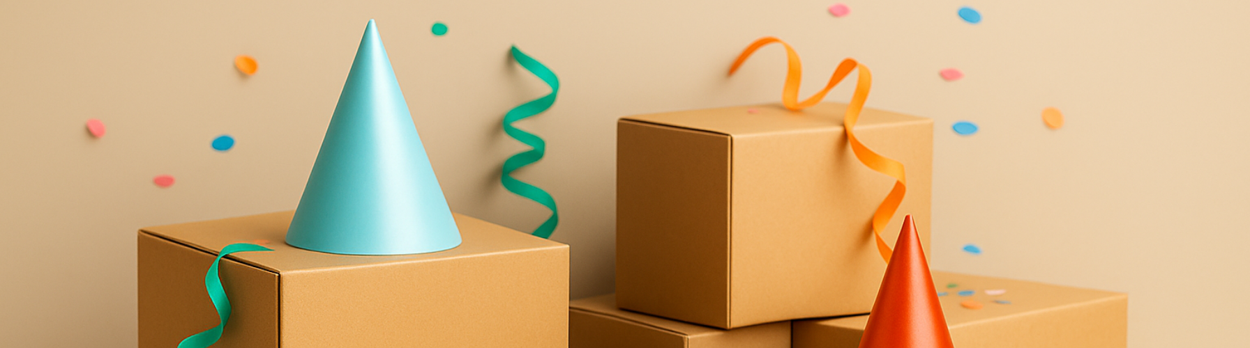 % Feiere mit uns den Tag des Kartons %