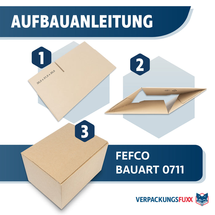 Automatikboden Karton 311 x 221 x 217 mm mit Höhenrillung