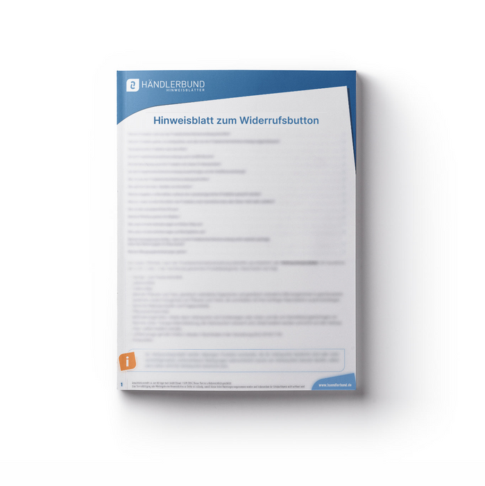 Hinweisblatt zum Widerrufsbutton