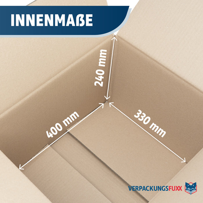 Karton 400 x 330 x 240 mm von VERPACKUNGSFUXX (2-wellig)