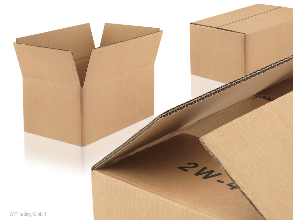 Wellpapp-Faltkartons 2-wellig, braun, 800x350x350 mm