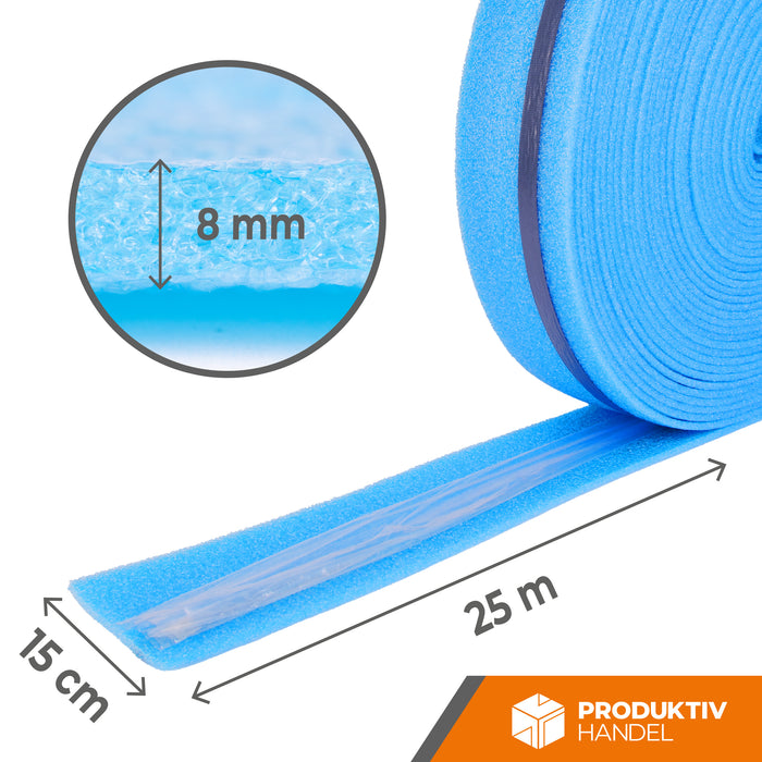 Randdämmstreifen Premium Akustik 25 m x 15 cm selbstklebend mit Folie