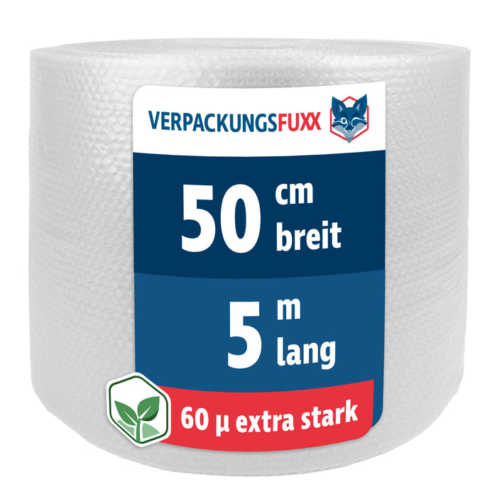 Luftpolsterfolie 50 cm x 5 m, 2-schichtig, 60 µ von VERPACKUNGSFUXX