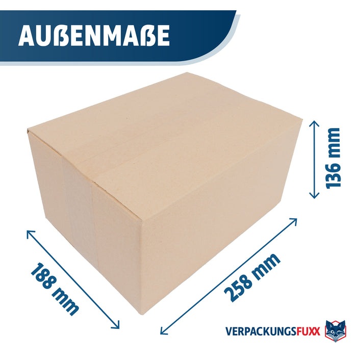 Karton 250 x 180 x 120 mm von VERPACKUNGSFUXX (1-wellig)