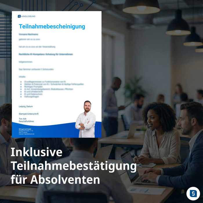 Rechtliche KI-Kompetenz-Schulung für Unternehmen