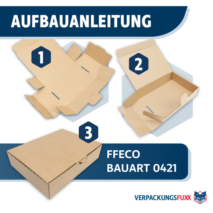 Maxibriefkarton MIDI 200 x 150 x 50 mm braun von VERPACKUNGSFUXX