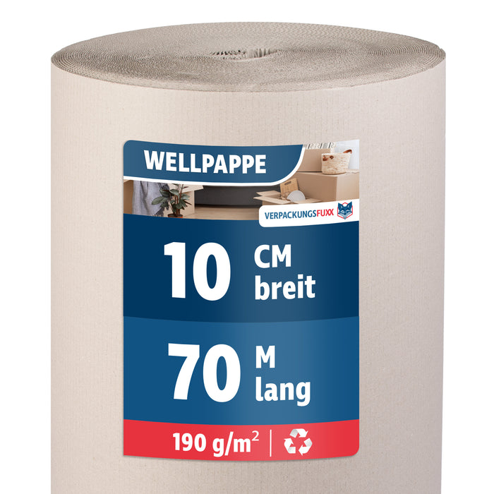Rollenwellpappe 1-wellig 10 cm x 70 m
