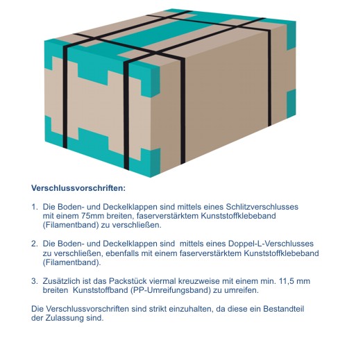 Gefahrgut-Karton 1-wellig, 175x155x213mm, Inhalt 6l