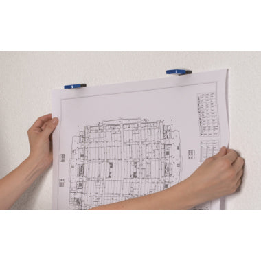 MAUL Planhalter S 6240035 3,6x4cm Kunststoff bl 10 St./Pack.