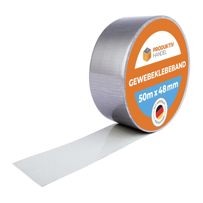 Gewebeband Silber 50 m x 48 mm Panzertape von Produktiv Handel