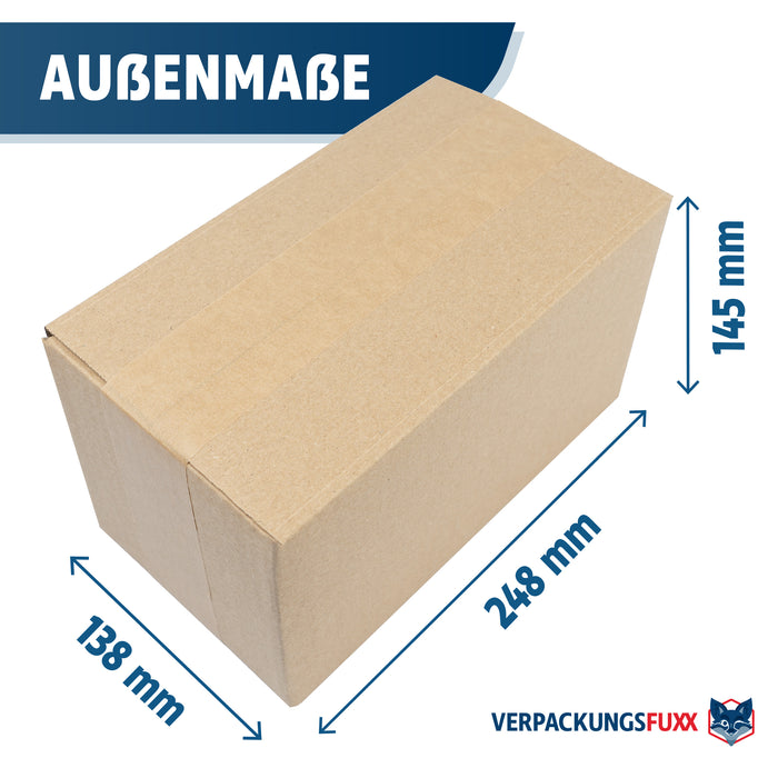 Karton 248 x 138 x 145 mm von VERPACKUNGSFUXX (1-wellig)