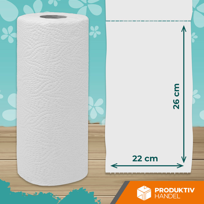 Küchenrolle 3-lagig 64 Blatt aus recyceltem Papier 32 Rollen