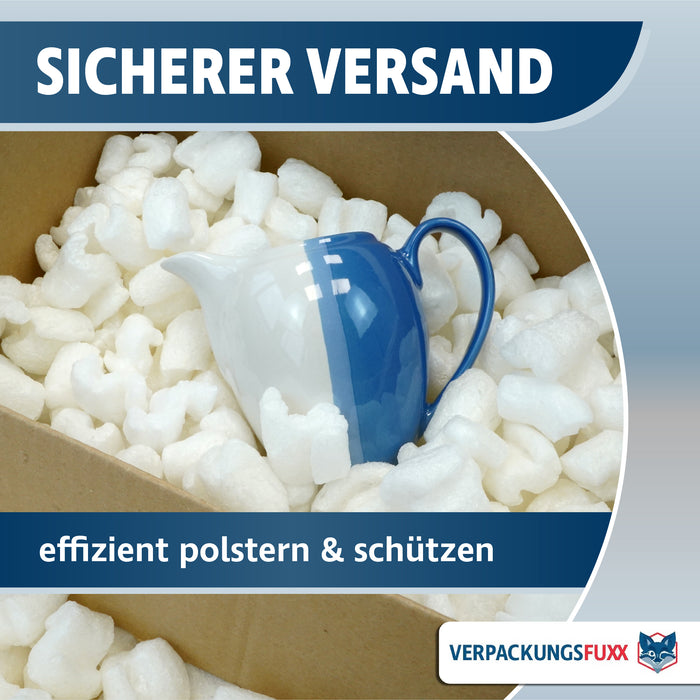 Verpackungschips 50 Liter aus Pflanzenstärke von VERPACKUNGSFUXX