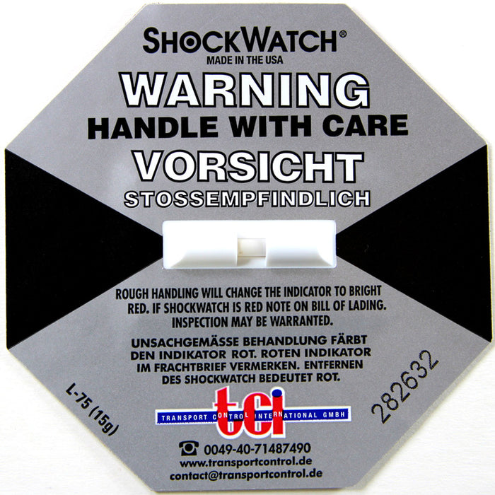 Shockindikator Shockwatch, 15g / 50ms grau