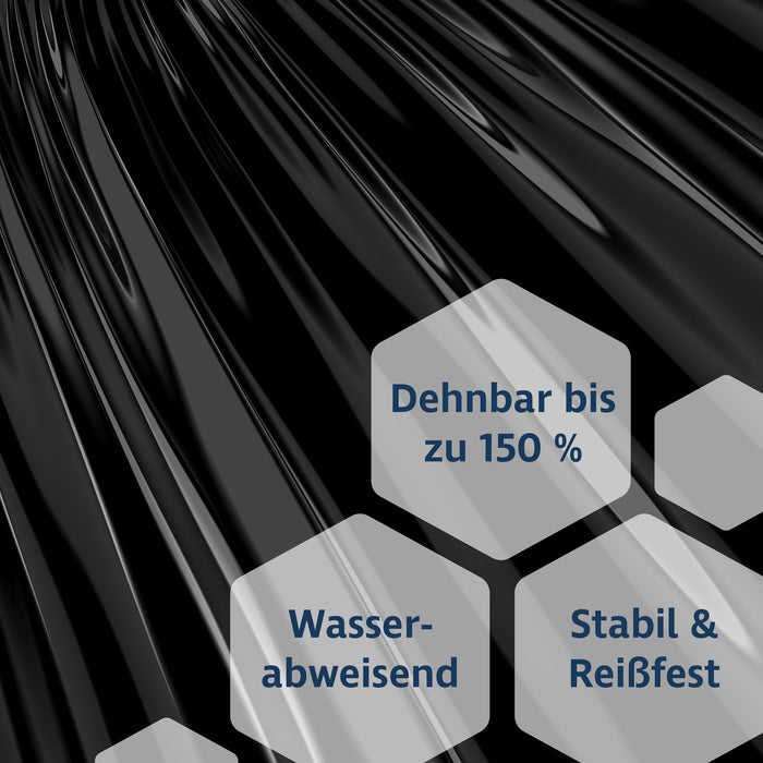 Stretchfolie 50 cm x 270 m schwarz 23 µ von VERPACKUNGSFUXX