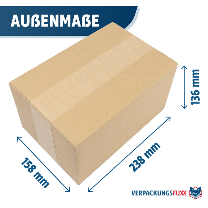 Karton 230 x 150 x 120 mm von VERPACKUNGSFUXX (1-wellig)