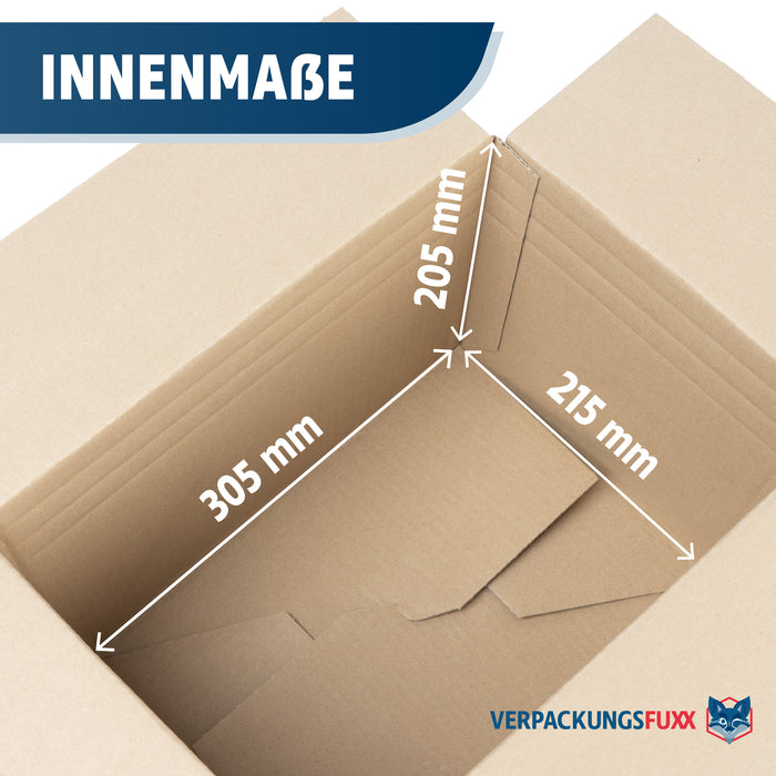 Automatikboden Karton 311 x 221 x 217 mm mit Höhenrillung