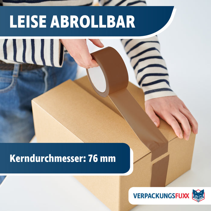 Packband 66 m x 50 mm braun Klebeband von VERPACKUNGSFUXX