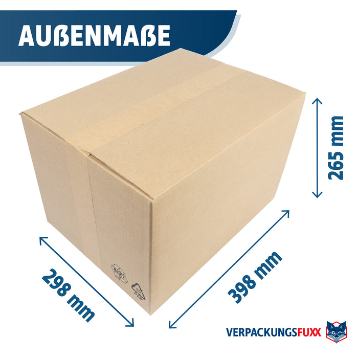 Karton 390 x 290 x 250 mm von VERPACKUNGSFUXX (1-wellig)