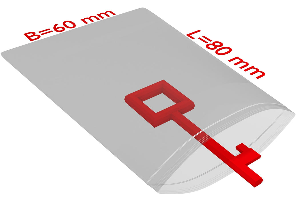 PE-Druckverschlussbeutel, 60x80mm, 50µ,transparent