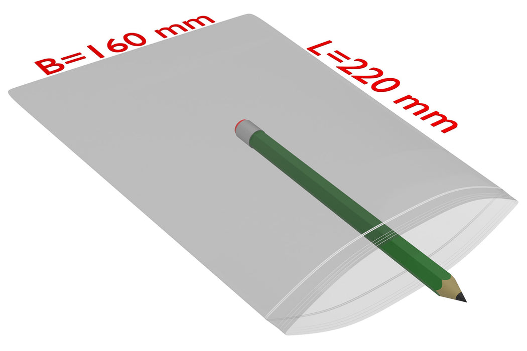 PE-Druckverschlussbeutel, 160x220mm, 90µ,transparent