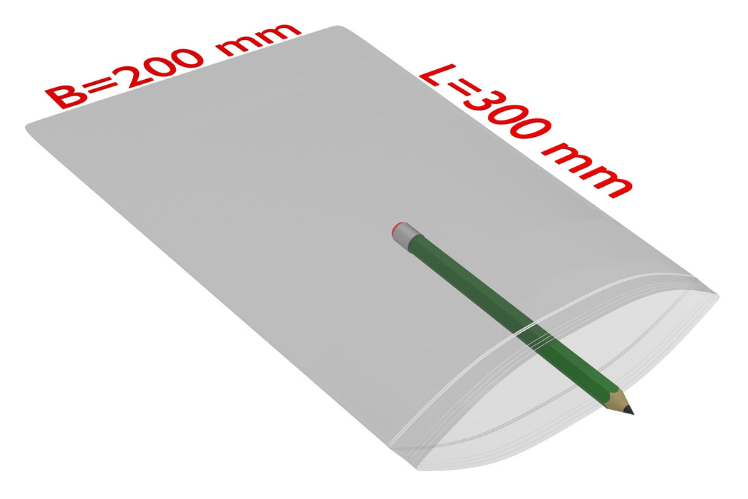 PE-Druckverschlussbeutel, 200x300mm, 90µ,transparent