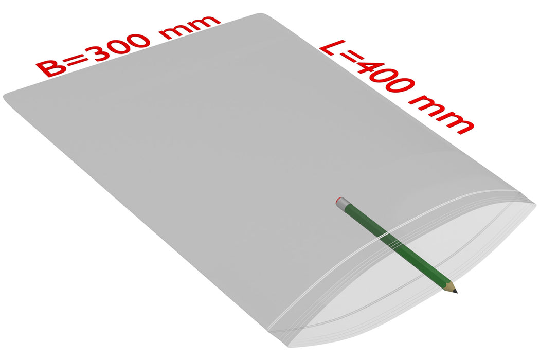 PE-Druckverschlussbeutel, 300x400mm, 90µ,transparent