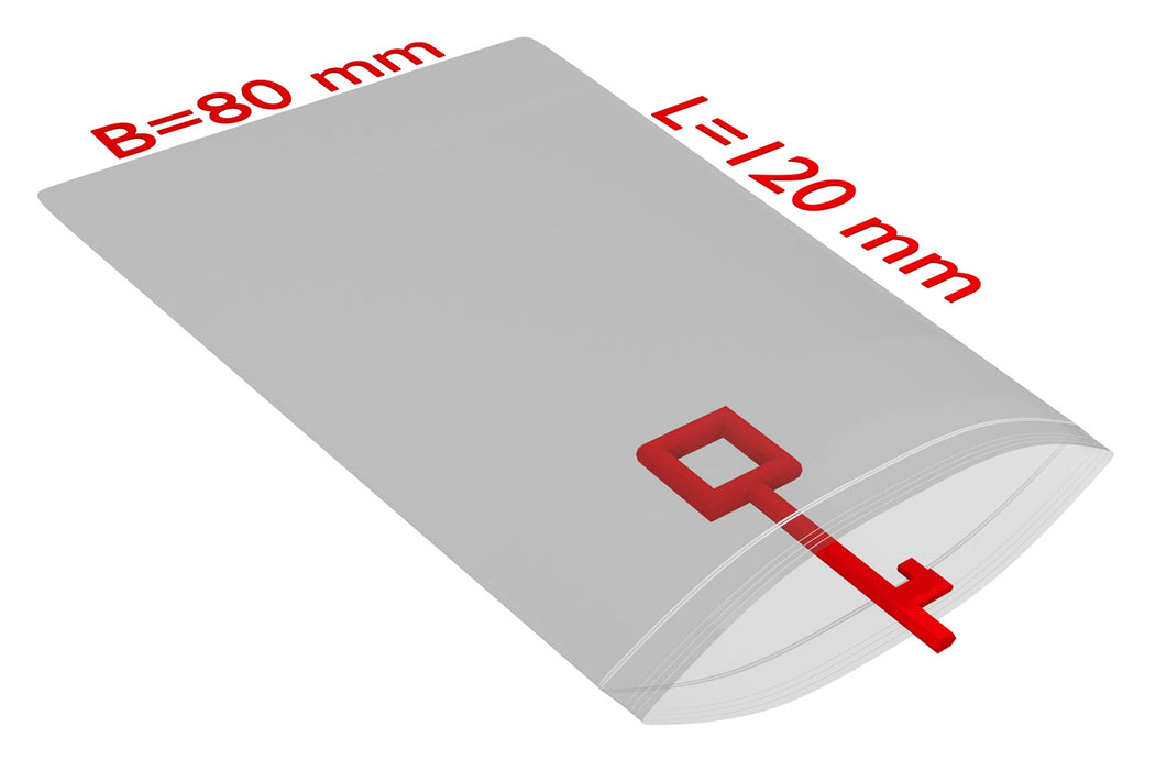 PE-Druckverschlussbeutel, 80x120mm, 90µ,transparent