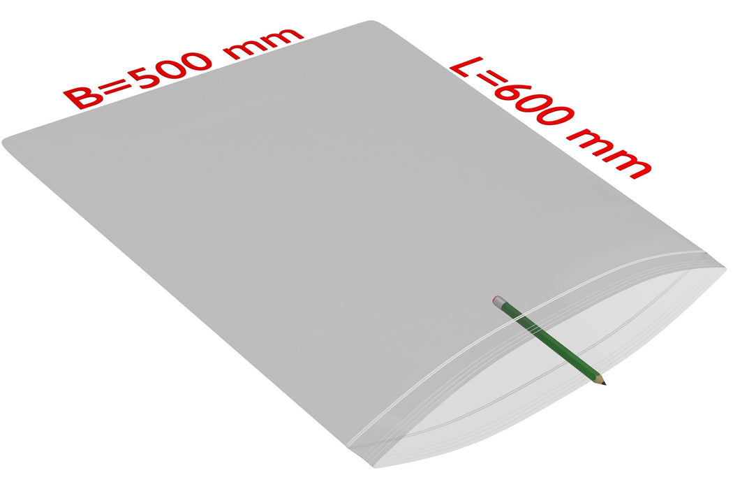 PE-Druckverschlussbeutel, 500x600mm, 90µ,transparent