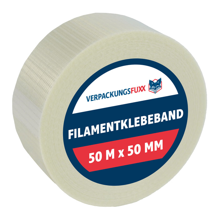 Filamentklebeband 50 mm x 50 m von VERPACKUNGSFUXX