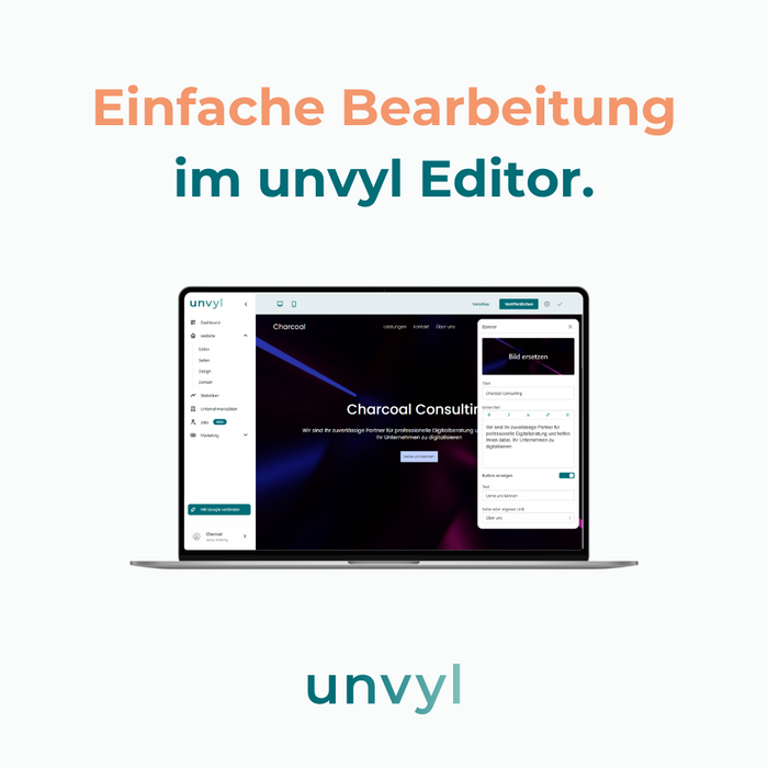 unvyl – Website erstellen leicht gemacht