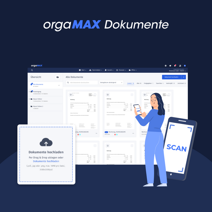 orgaMAX Dokumente – Digitales Dokumentenmanagementsystem