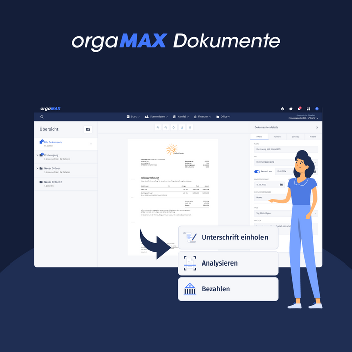 orgaMAX Dokumente – Digitales Dokumentenmanagementsystem