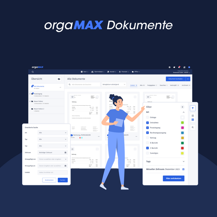 orgaMAX Dokumente – Digitales Dokumentenmanagementsystem