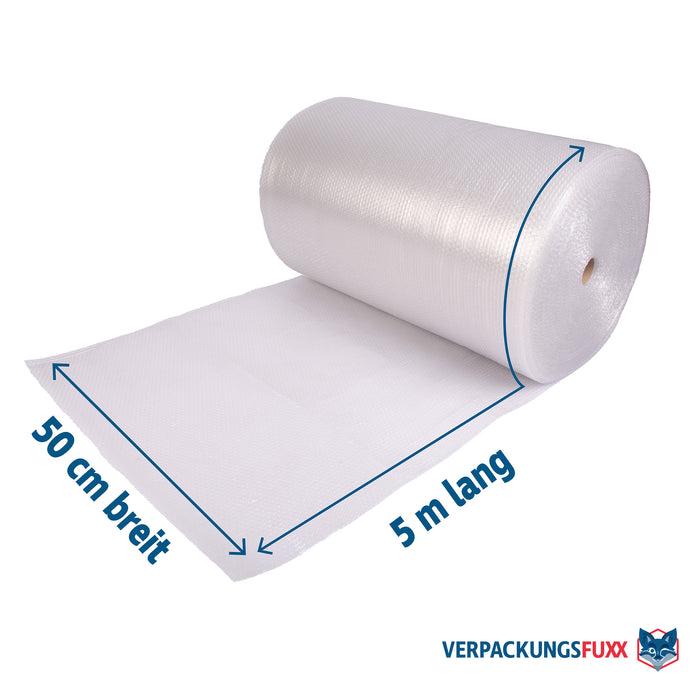 Luftpolsterfolie 50 cm x 5 m, 2-schichtig, 60 µ von VERPACKUNGSFUXX