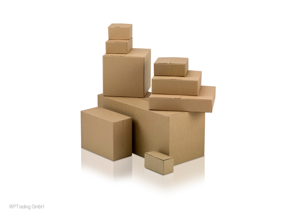 Wellpapp-Faltkartons 1-wellig, braun, 260x170x120 mm