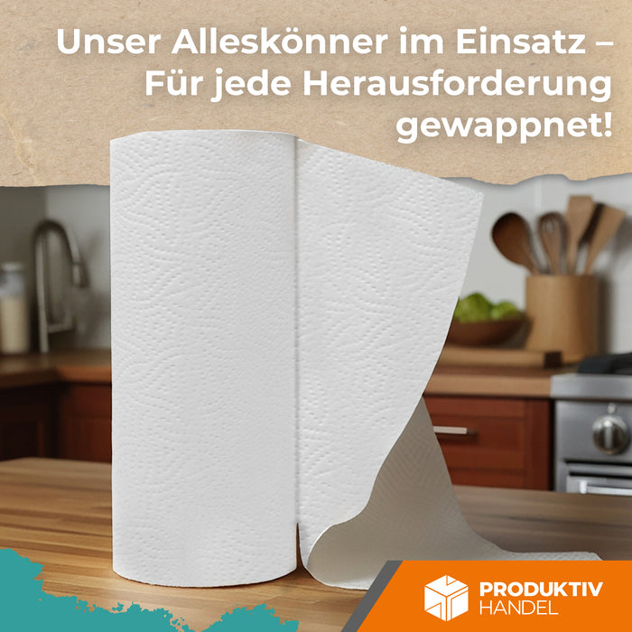 Küchenrolle 3-lagig 64 Blatt aus recyceltem Papier 32 Rollen