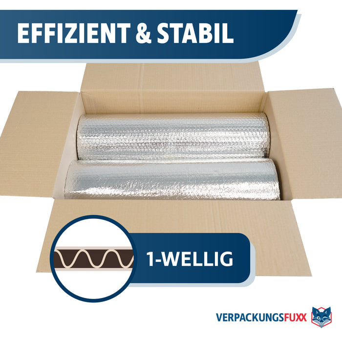 Faltkarton 600 x 400 x 400 mm, 1-wellig, braun, Versandkarton