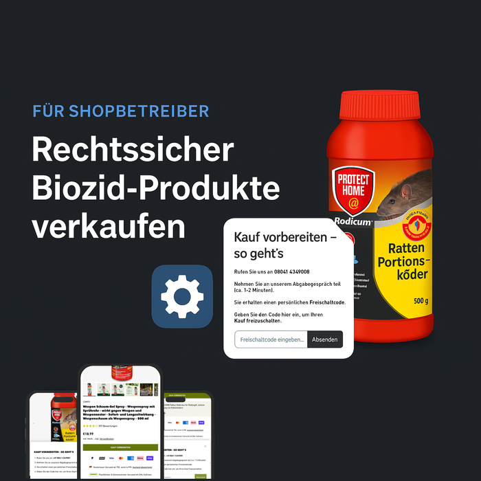 Rechtssichere Shop-Applikation zum Verkauf von Bioziden