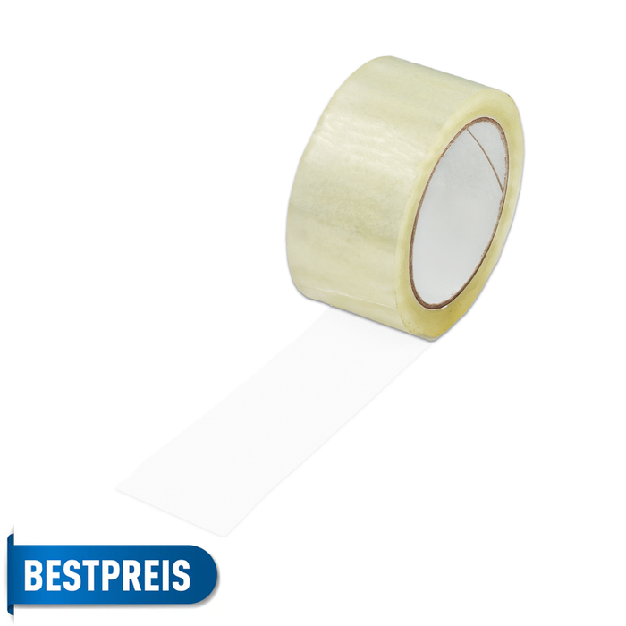 PP-Klebeband 50mm, 66lfm, 32µ von Händlerbund, transparent, stark