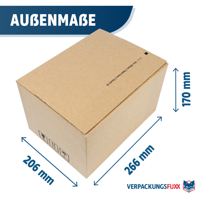 Automatikboden Karton 266 x 206 x 170 mm mit SK-Verschluss