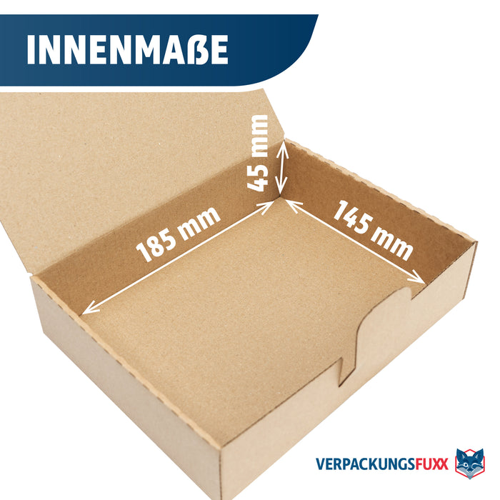 Maxibriefkarton MIDI 200 x 150 x 50 mm braun von VERPACKUNGSFUXX