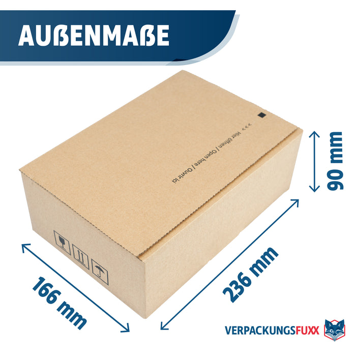 Automatikboden Karton 236 x 166 x 90 mm mit SK-Verschluss