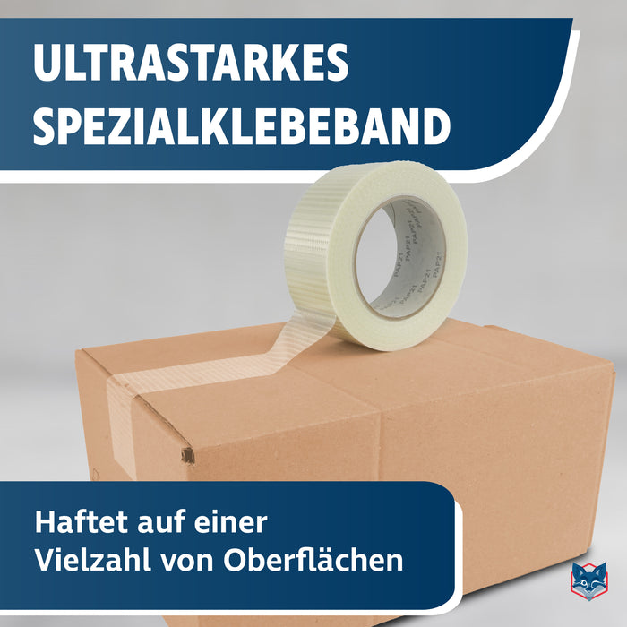 Filamentklebeband 50 mm x 50 m von VERPACKUNGSFUXX