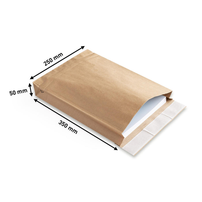 Versandtasche 350x250x50mm Maxibrief Fixverschluss vom Händlerbund