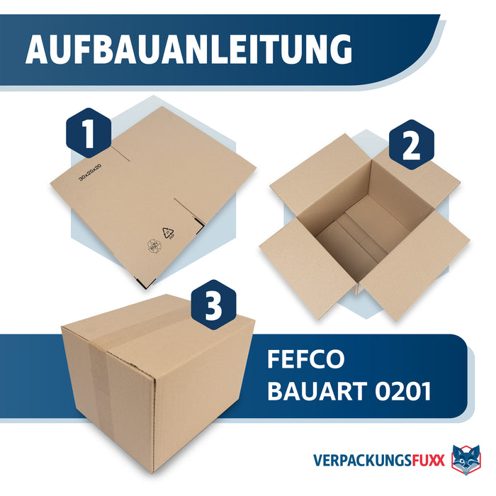 Karton 300 x 250 x 200 mm von VERPACKUNGSFUXX (1-wellig)