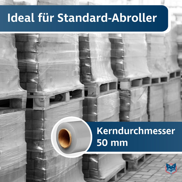 Stretchfolie 50 cm x 270 m schwarz 23 µ von VERPACKUNGSFUXX