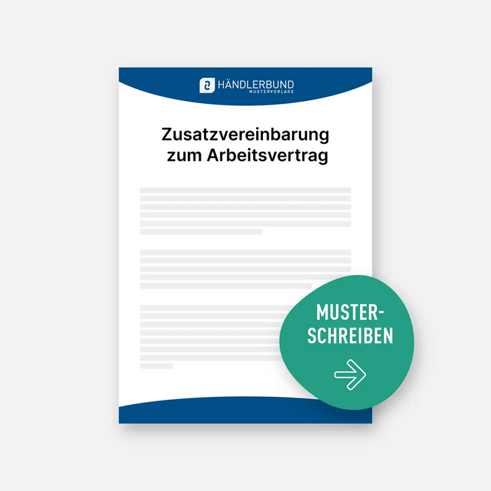 Zusatzvereinbarung zum Arbeitsvertrag