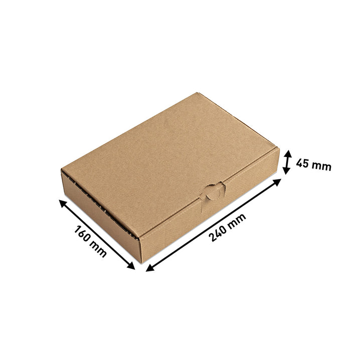 Maxibriefkarton 240 x 160 x 45 von Händlerbund, Faltkarton, braun