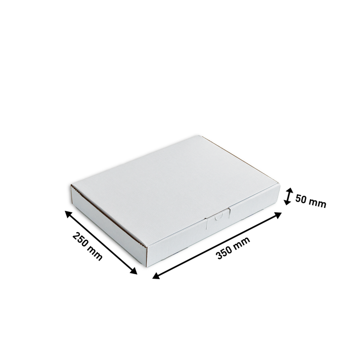 Maxibriefkarton 350 x 250 x 50 von Händlerbund, Faltkarton, weiss